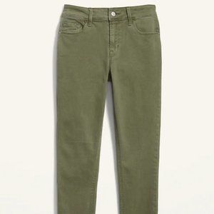 Old Navy Rockstar Olive Green Skinny Jeans Size 12